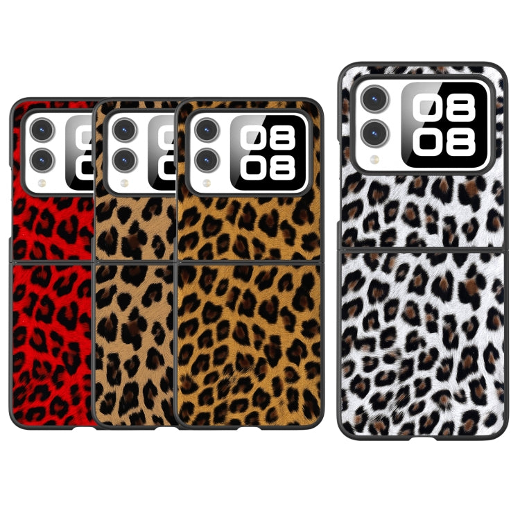 For Huawei nova Flip Black Frame Leopard Phone Case