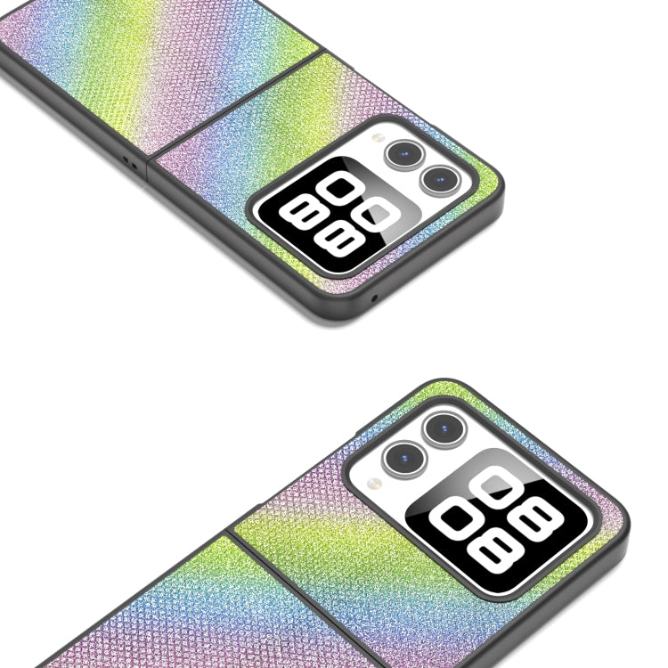 For Huawei nova Flip Diamond Black Frame Phone Case