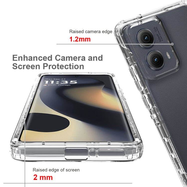 For Motorola Edge 5G 2024 Clear TPU Hybrid PC Shockproof Phone Case - Transparent