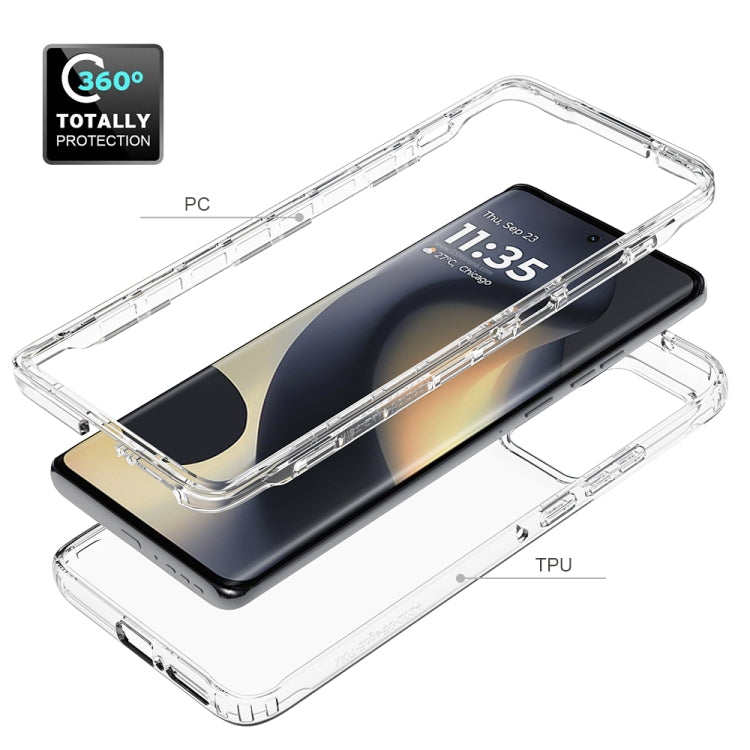 For Motorola Edge 5G 2024 Clear TPU Hybrid PC Shockproof Phone Case - Transparent