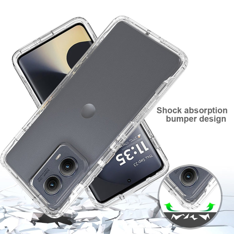 For Motorola Edge 5G 2024 Clear TPU Hybrid PC Shockproof Phone Case - Transparent