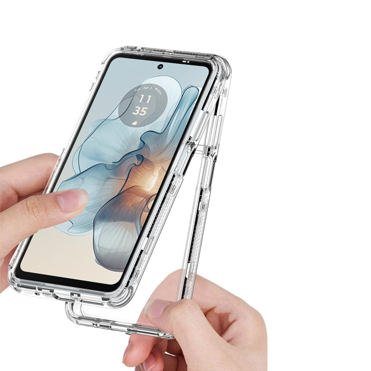 For Motorola Moto G24 Power 4G Clear TPU Hybrid PC Shockproof Phone Case - Transparent