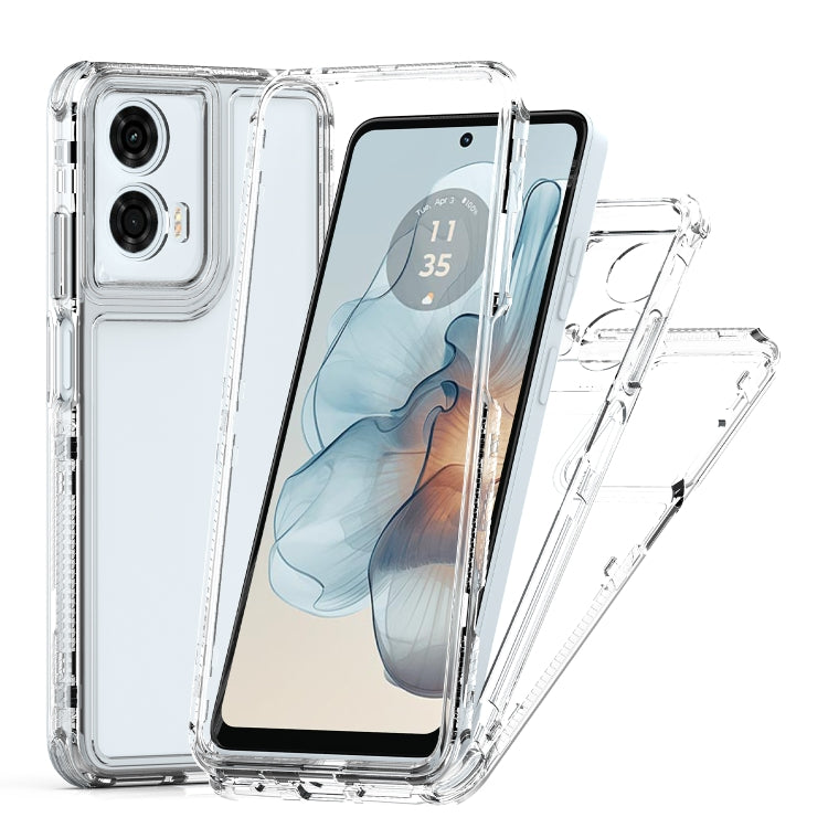 For Motorola Moto G24 Power 4G Clear TPU Hybrid PC Shockproof Phone Case - Transparent