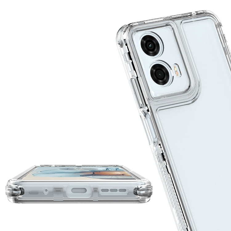 For Motorola Moto G24 Power 4G Clear TPU Hybrid PC Shockproof Phone Case - Transparent