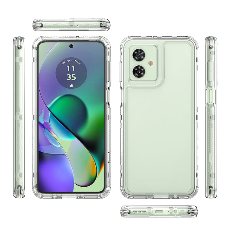 For Motorola Moto G54 5G Clear TPU Hybrid PC Shockproof Phone Case - Transparent
