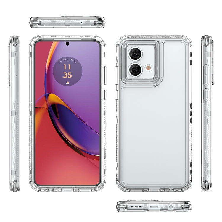 For Motorola Moto G84 5G Clear TPU Hybrid PC Shockproof Phone Case - Transparent