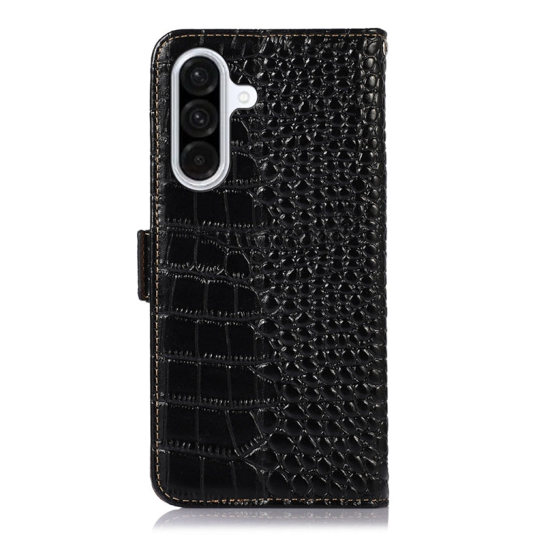 For Samsung Galaxy A36 Crocodile Top Layer Cowhide Leather Phone Case