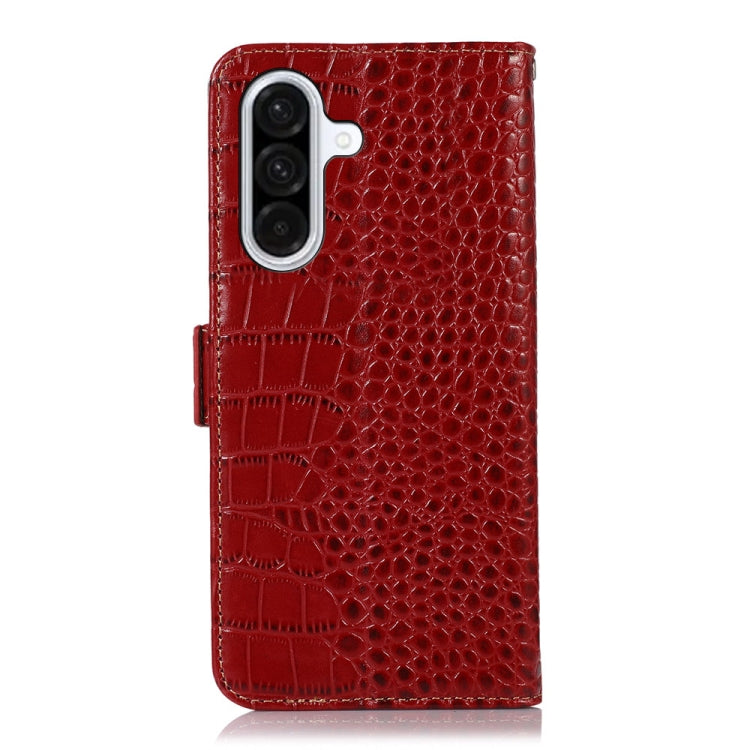 For Samsung Galaxy A26 5G Crocodile Top Layer Cowhide Leather Phone Case