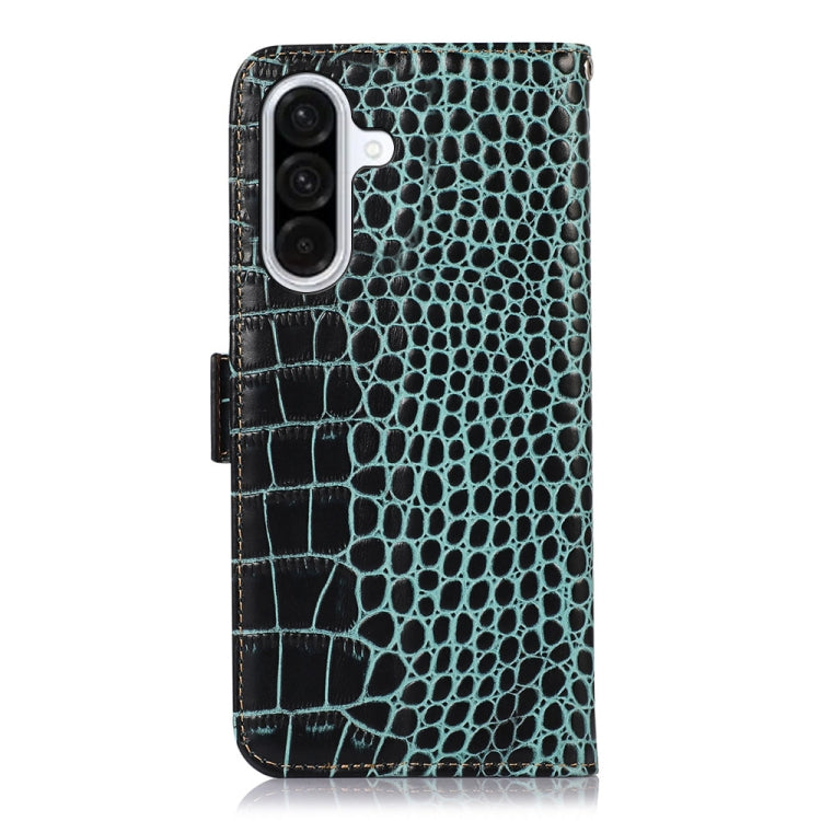 For Samsung Galaxy A56 5G Crocodile Top Layer Cowhide Leather Phone Case