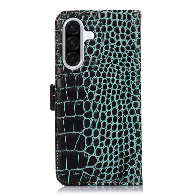 For Samsung Galaxy A37 5G Crocodile Top Layer Cowhide Leather Phone Case