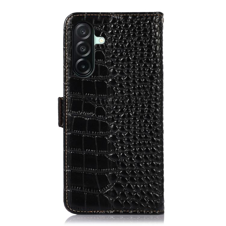 For Samsung Galaxy A27 5G Crocodile Top Layer Cowhide Leather Phone Case
