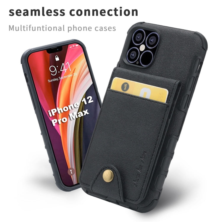 For iPhone 12 mini Cloth Texture + TPU Vertical Flip Case with Card Slots