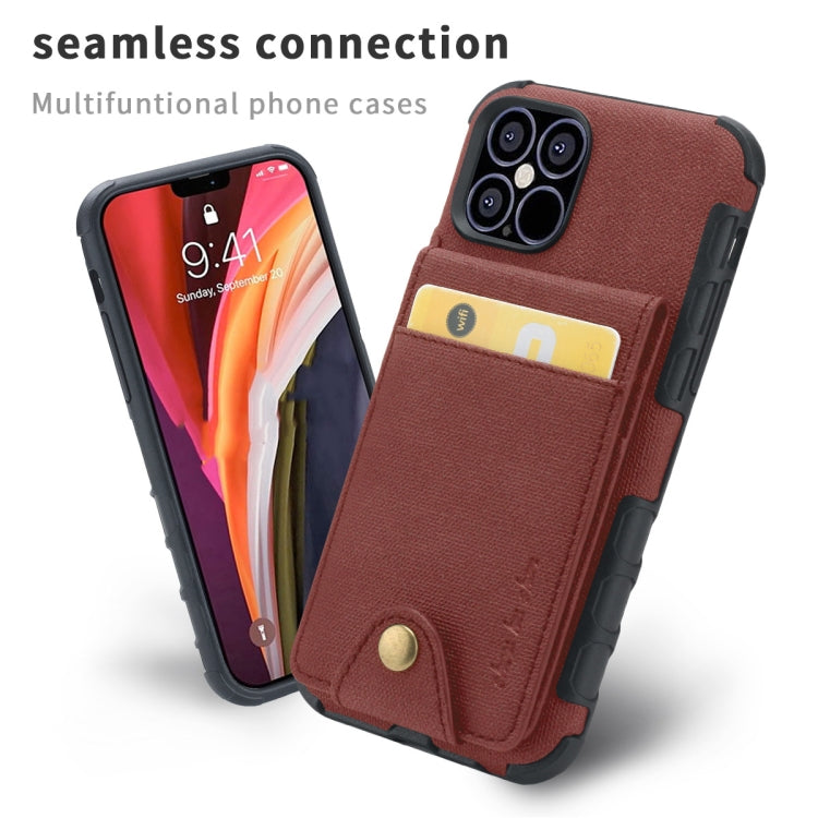 For iPhone 12 mini Cloth Texture + TPU Vertical Flip Case with Card Slots