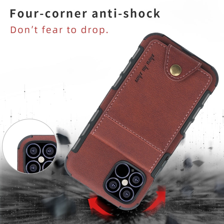 For iPhone 12 mini Cloth Texture + TPU Vertical Flip Case with Card Slots