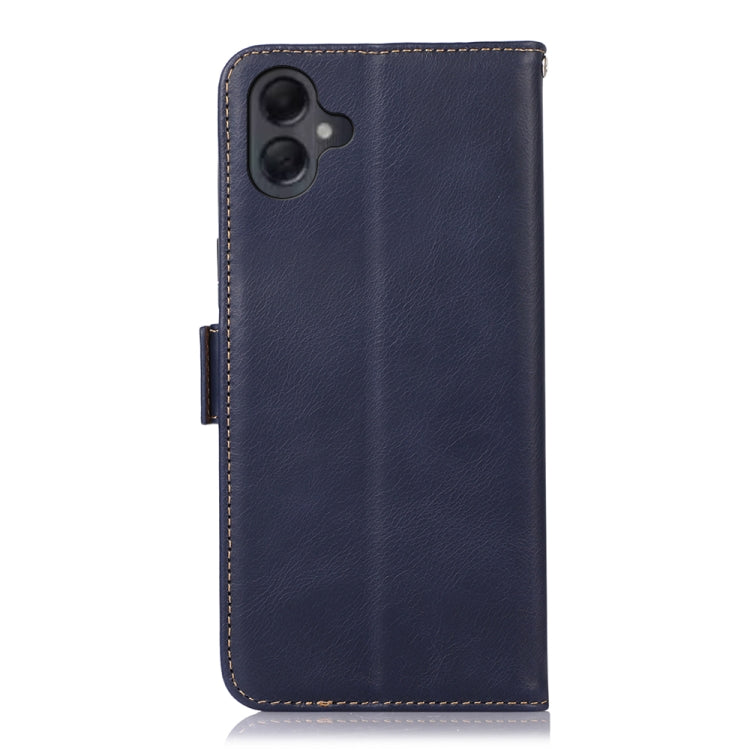 For Samsung Galaxy A06 4G Magnetic Crazy Horse Texture Genuine Leather RFID Phone Case