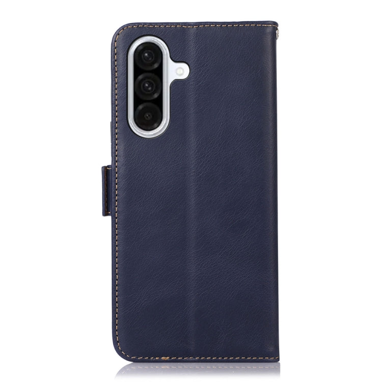For Samsung Galaxy A36 Magnetic Crazy Horse Texture Genuine Leather RFID Phone Case