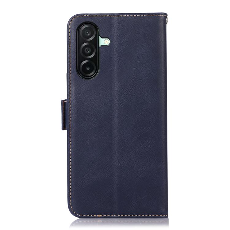For Samsung Galaxy A27 5G Magnetic Crazy Horse Texture Genuine Leather RFID Phone Case