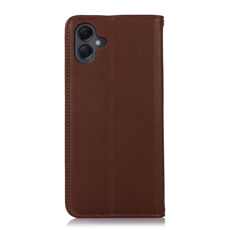 For Samsung Galaxy A06 4G KHAZNEH Nappa Top Layer Cowhide Leather Phone Case