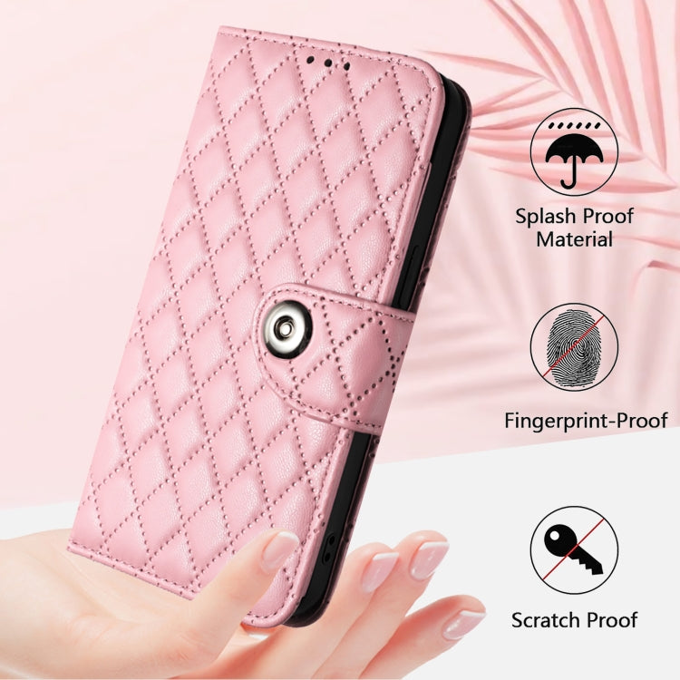 For Realme C17 / 7i Rhombic Texture Flip Leather Phone Case with Lanyard