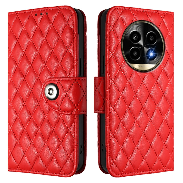 For Realme 13 Pro / 13 Pro+ 5G Rhombic Texture Flip Leather Phone Case with Lanyard