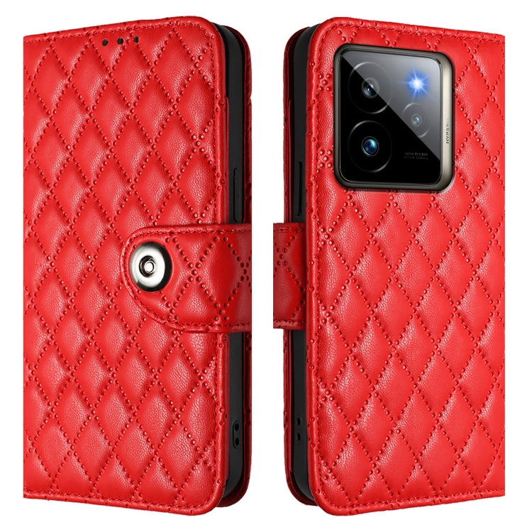 For Realme GT 7 Pro 5G Rhombic Texture Flip Leather Phone Case with Lanyard