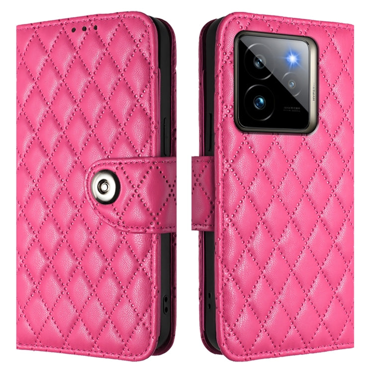 For Realme GT 7 Pro 5G Rhombic Texture Flip Leather Phone Case with Lanyard