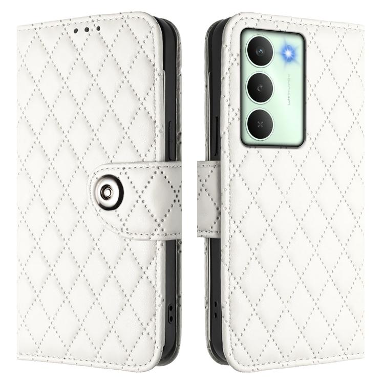 For Realme V70 / 14x Global / C75 5G Rhombic Texture Flip Leather Phone Case with Lanyard