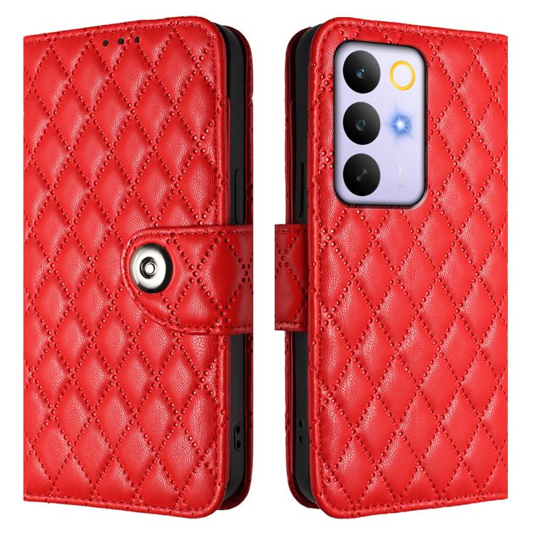 For Realme C85 5G / 15x 5G India Rhombic Texture Flip Leather Phone Case with Lanyard