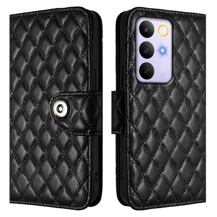 For Realme C85 5G / 15x 5G India Rhombic Texture Flip Leather Phone Case with Lanyard
