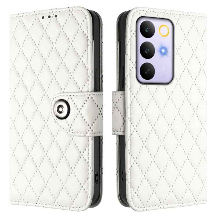 For Realme C85 5G / 15x 5G India Rhombic Texture Flip Leather Phone Case with Lanyard