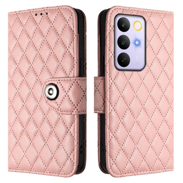 For Realme C85 5G / 15x 5G India Rhombic Texture Flip Leather Phone Case with Lanyard