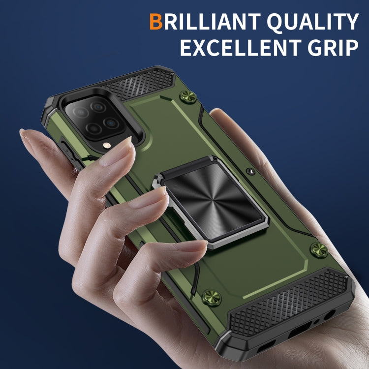 For Samsung Galaxy A12 4G Shockproof Metal Holder Phone Case