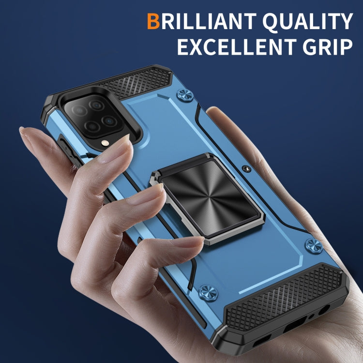 For Samsung Galaxy A12 4G Shockproof Metal Holder Phone Case