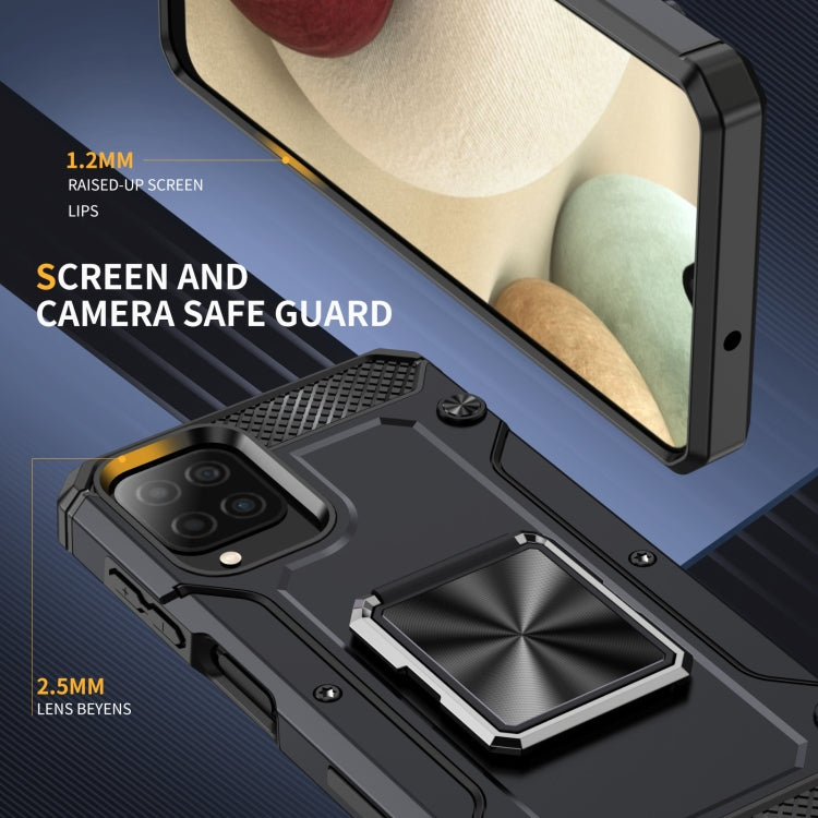 For Samsung Galaxy A12 4G Shockproof Metal Holder Phone Case