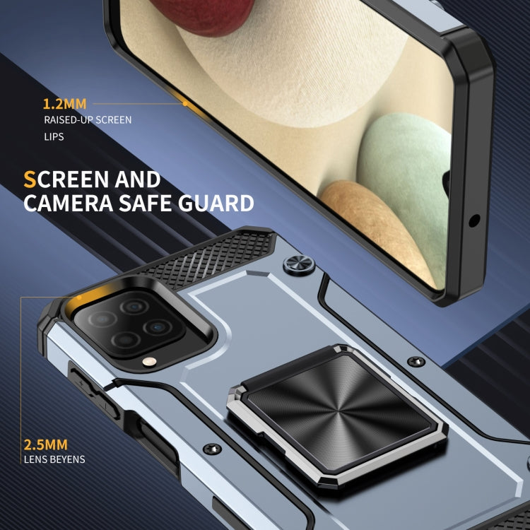 For Samsung Galaxy A12 4G Shockproof Metal Holder Phone Case