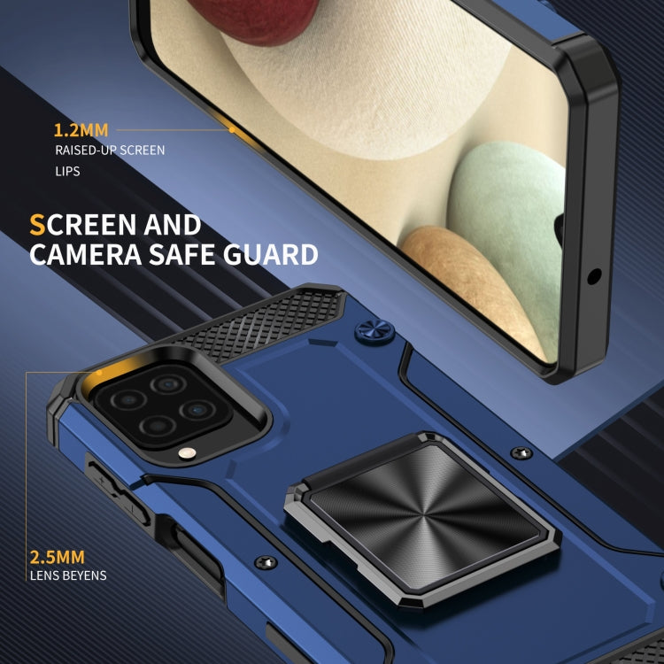 For Samsung Galaxy A12 4G Shockproof Metal Holder Phone Case