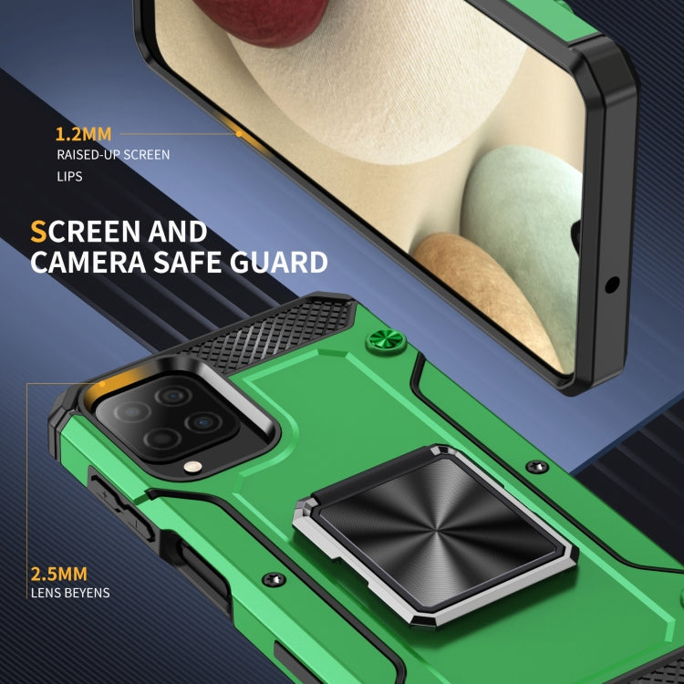 For Samsung Galaxy A12 4G Shockproof Metal Holder Phone Case