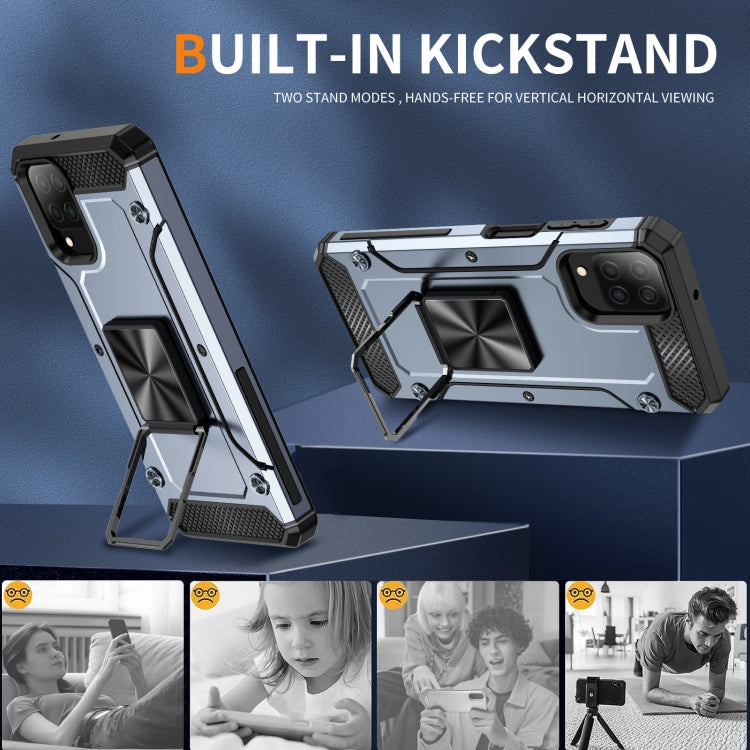 For Samsung Galaxy A12 5G Shockproof Metal Holder Phone Case
