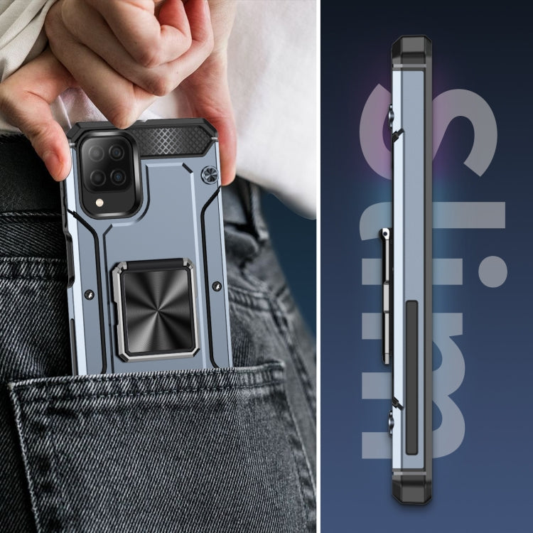 For Samsung Galaxy A12 5G Shockproof Metal Holder Phone Case