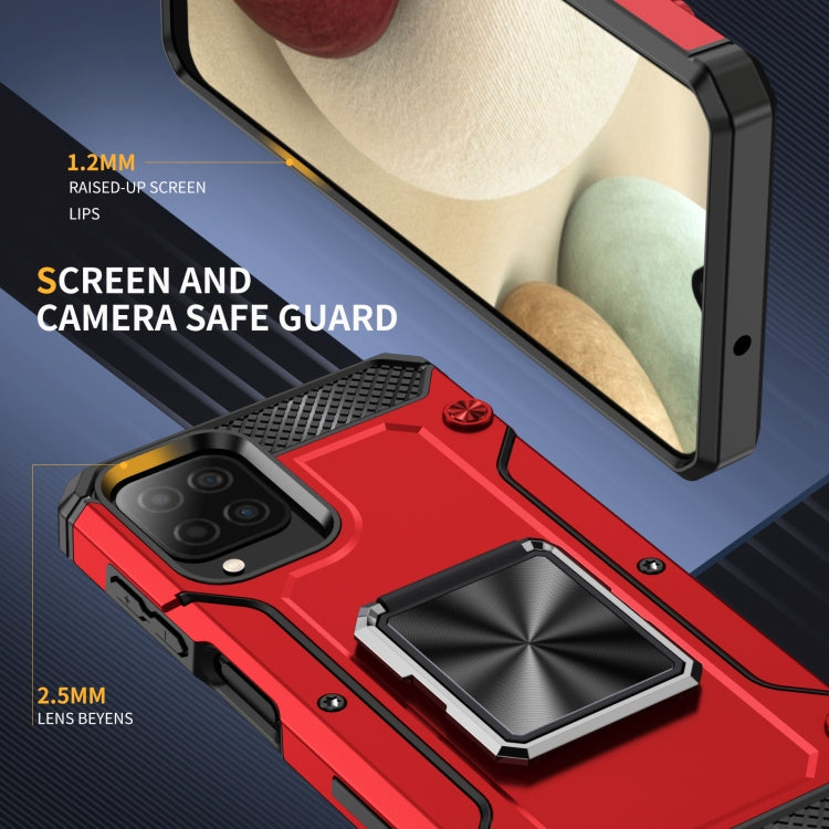 For Samsung Galaxy A12 5G Shockproof Metal Holder Phone Case