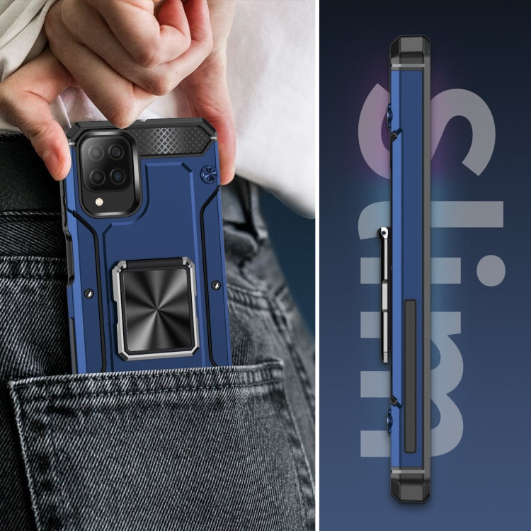 For Samsung Galaxy A12 5G Shockproof Metal Holder Phone Case