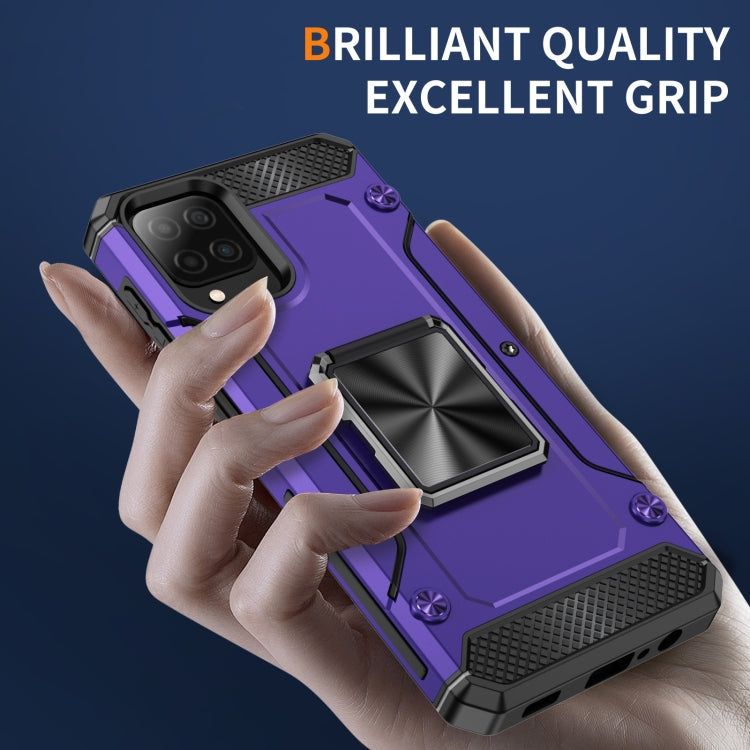 For Samsung Galaxy A12 5G Shockproof Metal Holder Phone Case