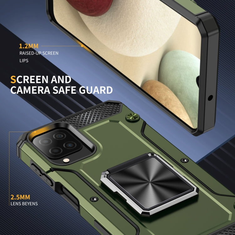 For Samsung Galaxy A12 Nacho Shockproof Metal Holder Phone Case