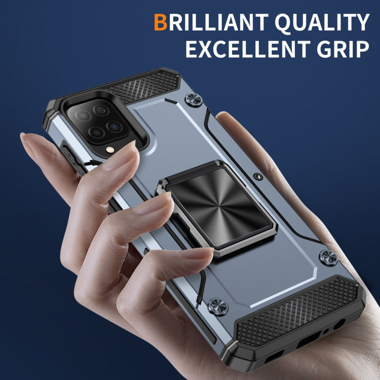 For Samsung Galaxy A12 Nacho Shockproof Metal Holder Phone Case