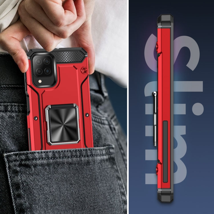 For Samsung Galaxy A12 Nacho Shockproof Metal Holder Phone Case