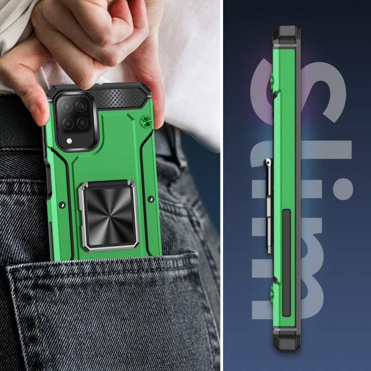 For Samsung Galaxy A12 Nacho Shockproof Metal Holder Phone Case