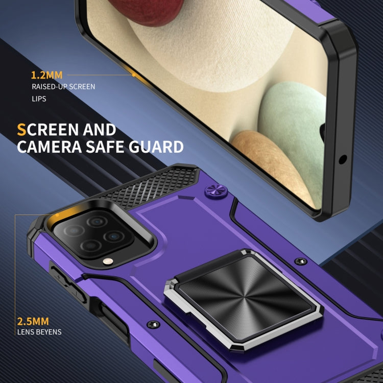 For Samsung Galaxy A12 Nacho Shockproof Metal Holder Phone Case
