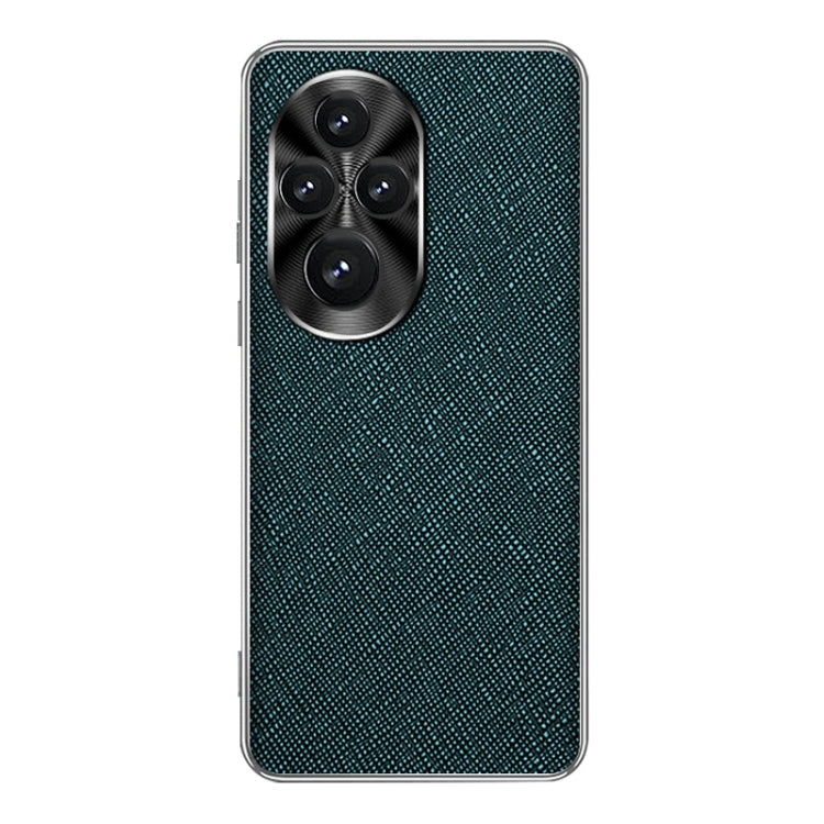 For Honor 200 Pro Silver Edge Cross Texture PU Leather Phone Case