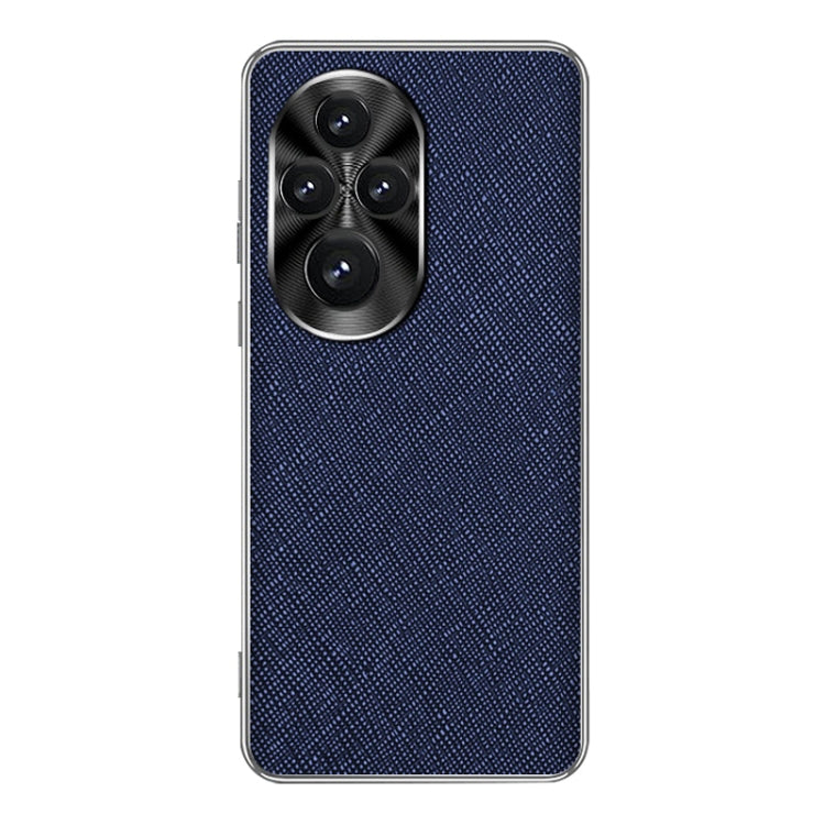 For Honor 200 Pro Silver Edge Cross Texture PU Leather Phone Case