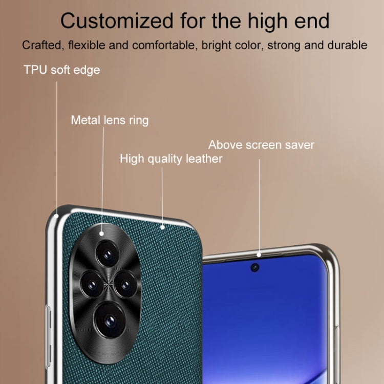 For Honor 200 Pro Silver Edge Cross Texture PU Leather Phone Case